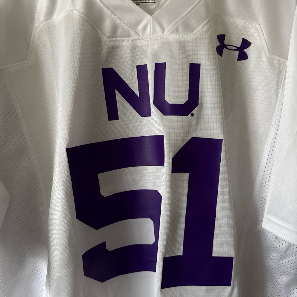 Under Armour White and Purple Men's Jersey - Picture 2 of 6